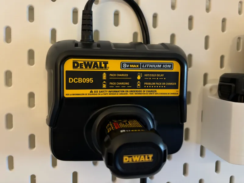 IKEA Skadis DEWALT 8V Charger Mount