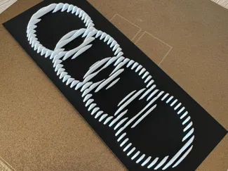 AUDI Logo Emblem Wallart Schicht Layer