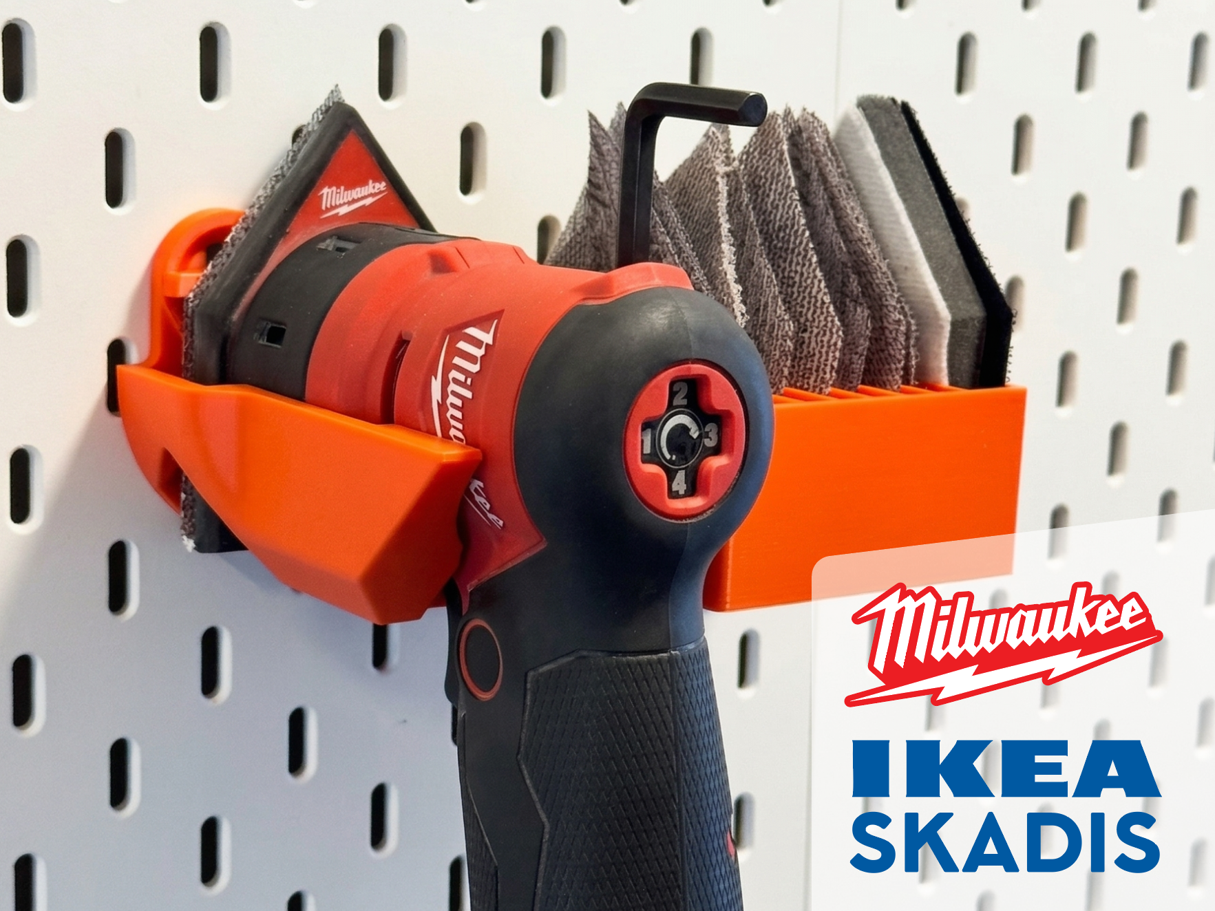 Milwaukee Orbital Detail Sander Wall Mount Holder