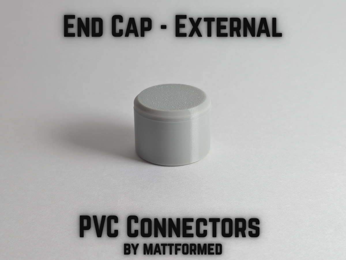 PVC External End Cap (All Sizes)