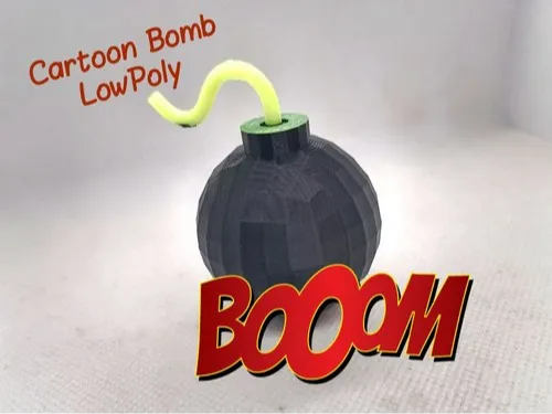 Bombe cartoon low poly