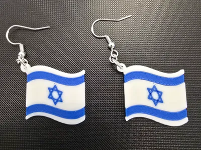 Israel Flag Earrings