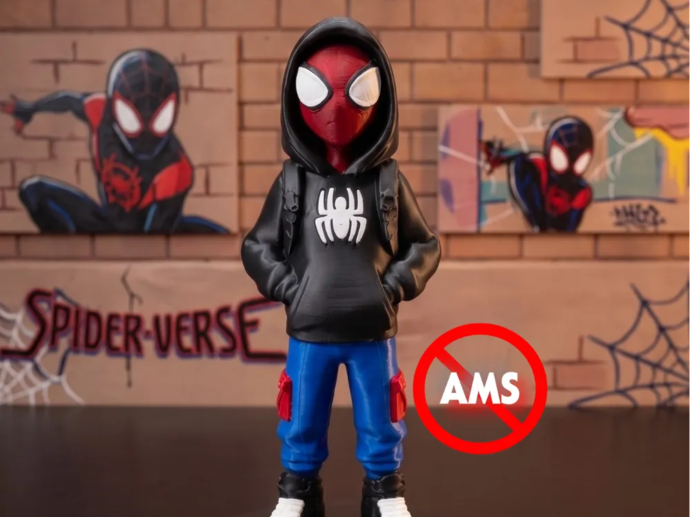 Accesorio para filamento: Urban Spider-Man / Peter Parker (NO_AMS). Referencia del modelo original.