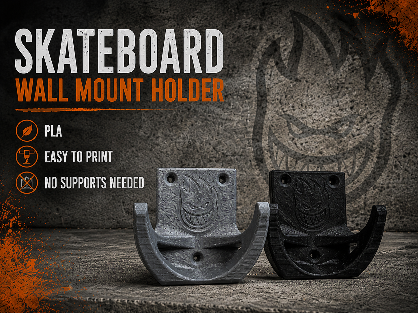 Skateboard wallmount hanger