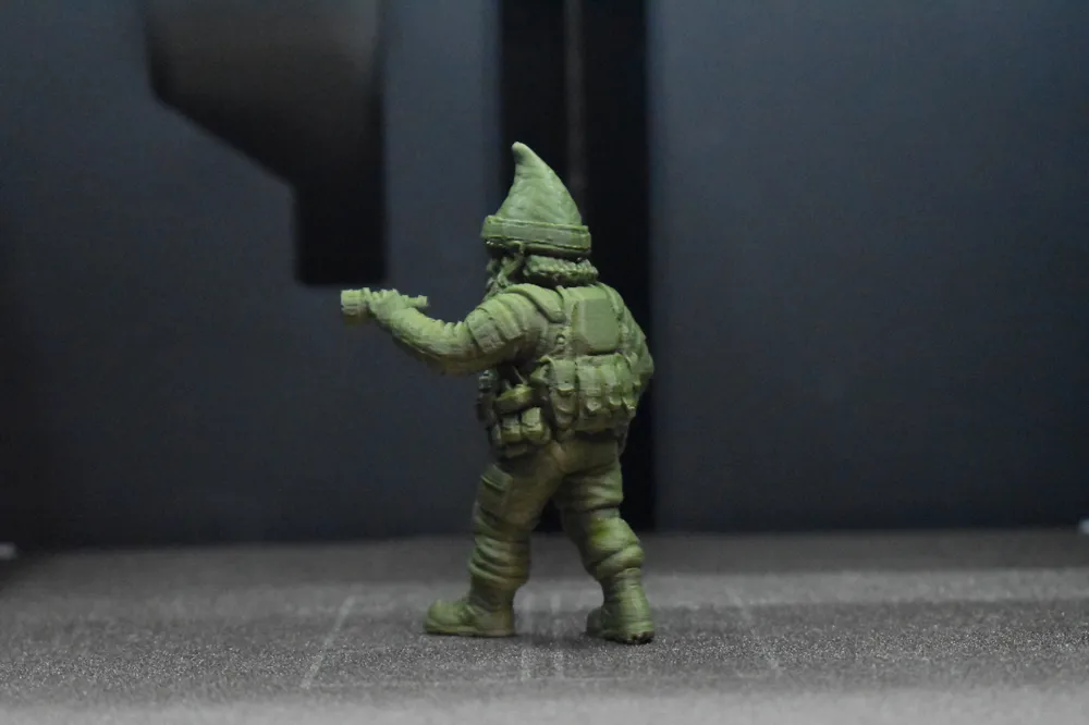 Swat Post Tactical Gnome Scout with Flashlight - Free 3D Print Model - MakerWorld