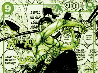 Hueforge Carta manga One piece de ZORO