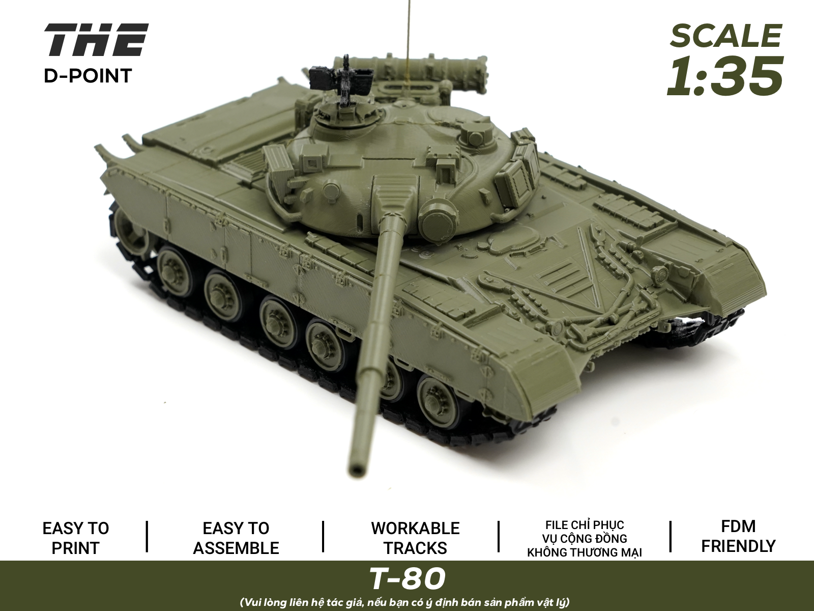 T-80 Early Production MBT | 1:35 Scale Tank Model - 1