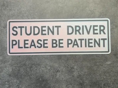 Parametric Sign Maker/New Driver Sign