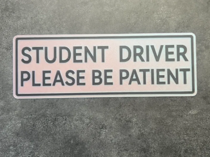 Parametric Sign Maker/New Driver Sign