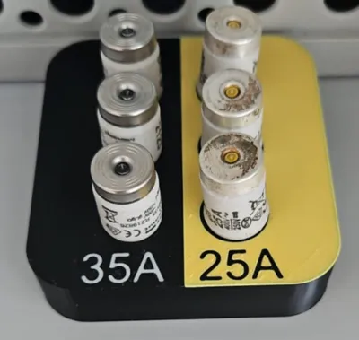 Sicherung Sicherungshalter 35A 25A mit Farbcode Bo