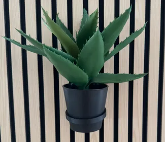 Acoustic Wood Panel Plant Holder (No Drilling)
