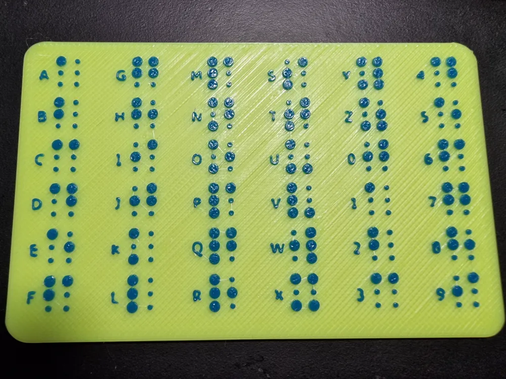 Braille wallet card / Tarjeta Braille by QuiqueCrimson MakerWorld