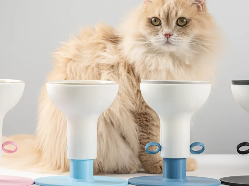 Height adjustable cat bowl