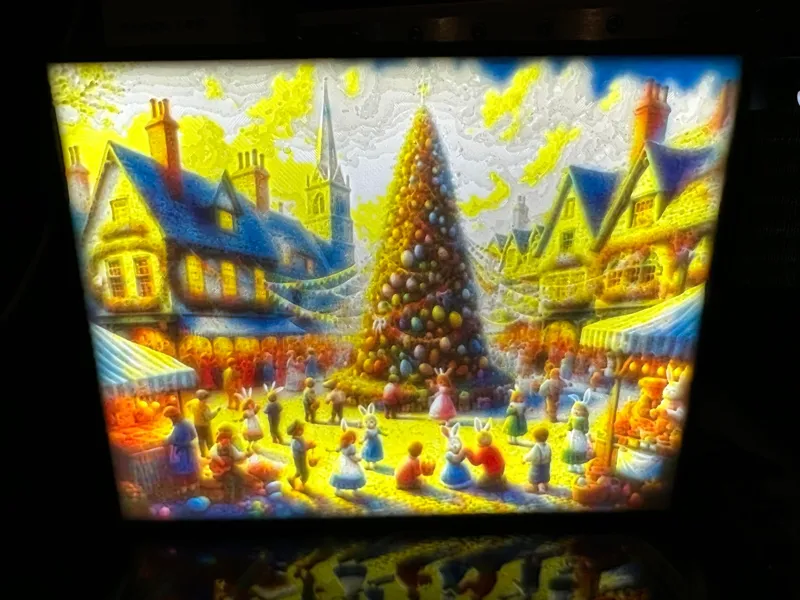 Easter village square Lithophane