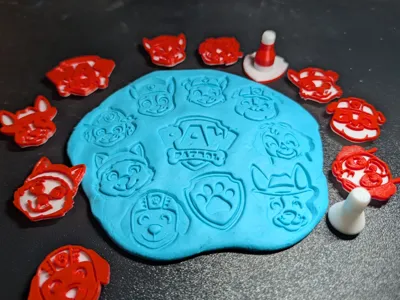 Paw Patrol play doh stamps