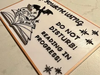Fourth Wing Book - Do not Disturb sign - Reading