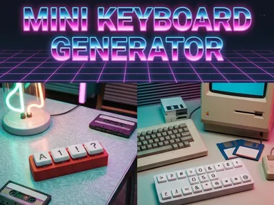 Parametric Mini Keyboard Fidget Generator