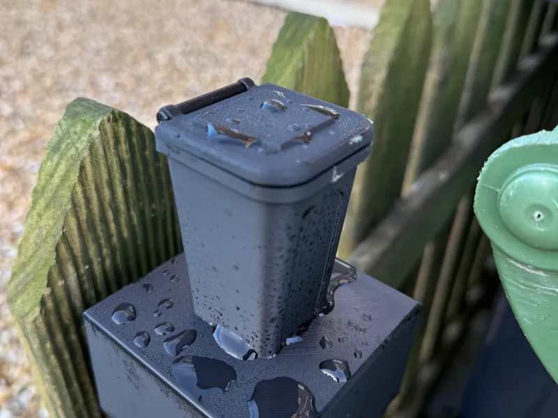 The Curb Wheelie Bin 3x3 Fence Post Topper!