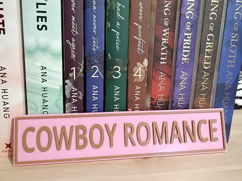 Cowboy Romance Book Shelf Decor
