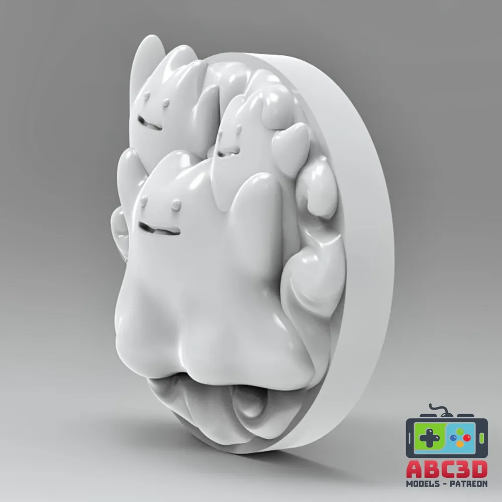 Ditto Pokemon Fridge Magnet or Wall Decoration by ABC3D - MakerWorld