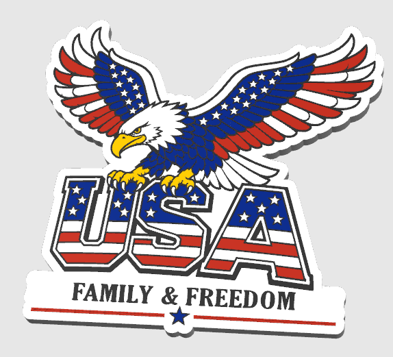 Miniatura 2 do modelo 3D USA Eagle Wall Hanging