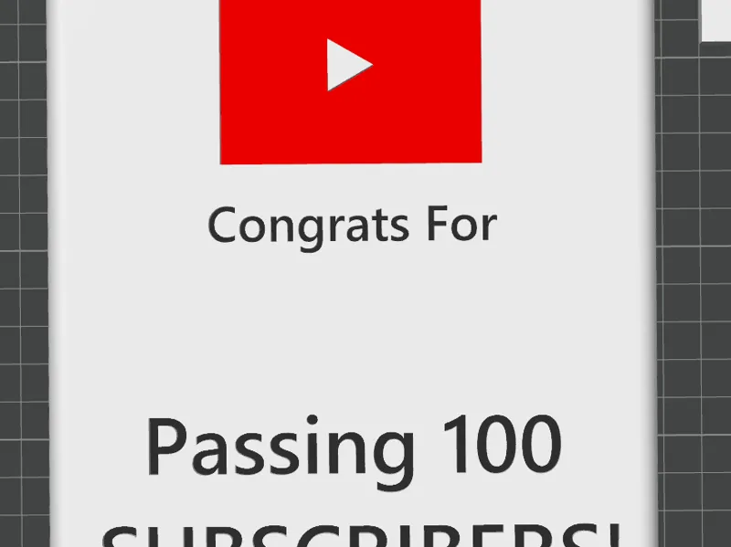 YouTube Play button (full color) 100 subs!