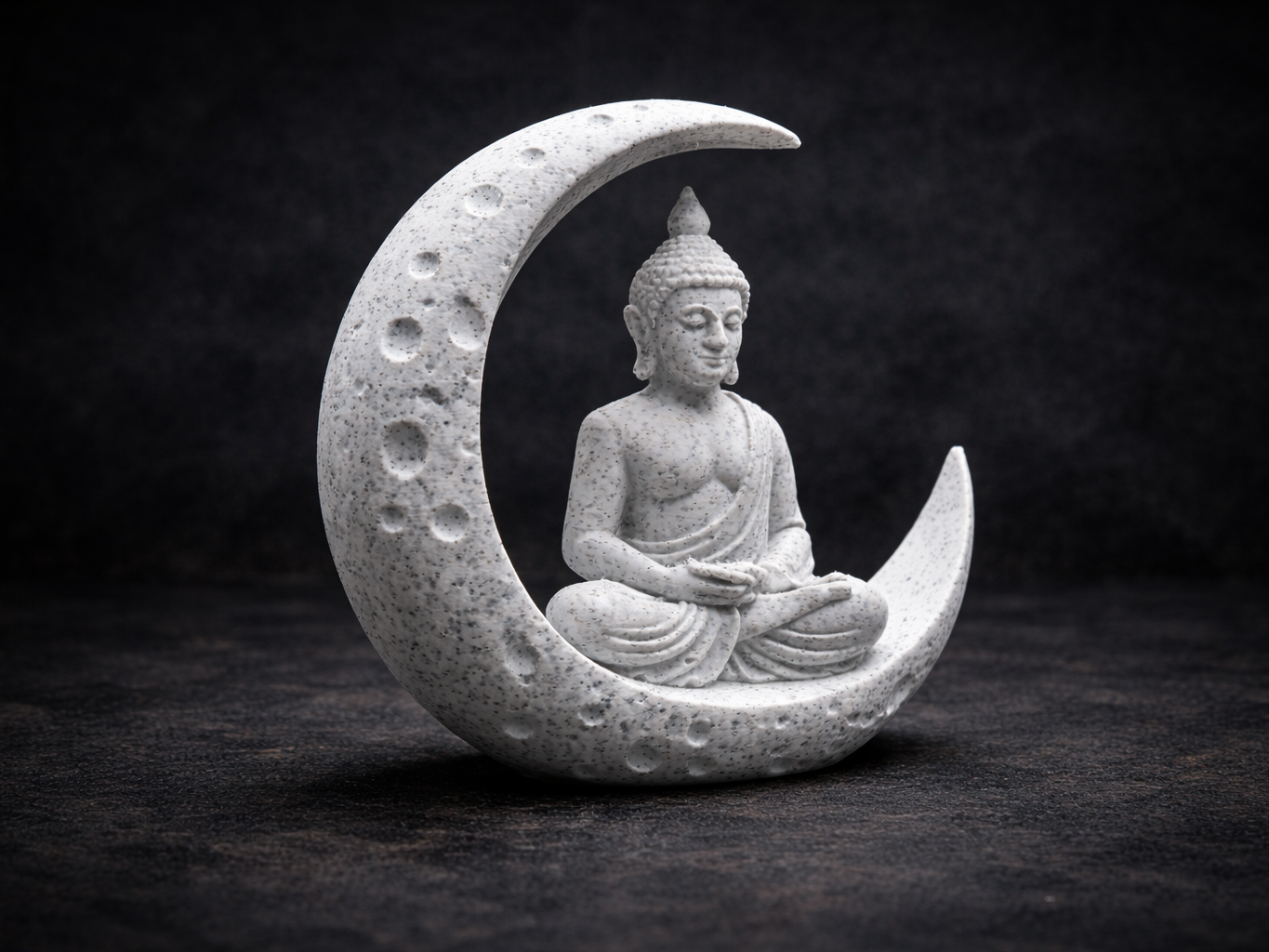 Zen Moon Buddha – Meditation Moon Sculpture