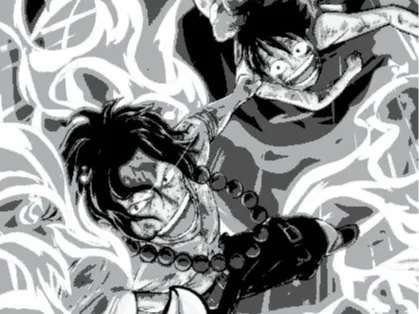 One Piece Ace Saving Luffy Hueforge