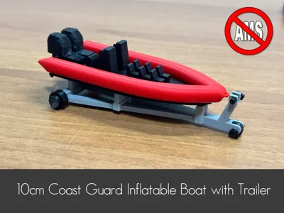 10cm Coast Guard Inflatable Boat with Trailer