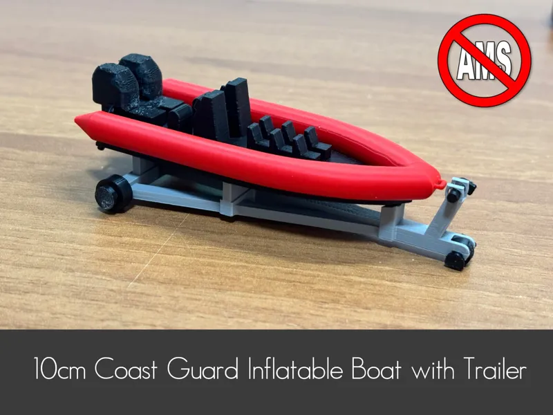 10cm Coast Guard Inflatable Boat with Trailer
