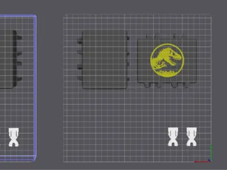 Jurassic Park & Vault Tech Logos - MTG Deck Box
