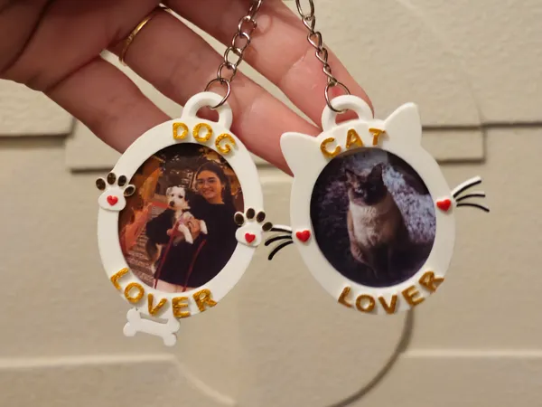 Porte-clés amoureux des chats et chiens