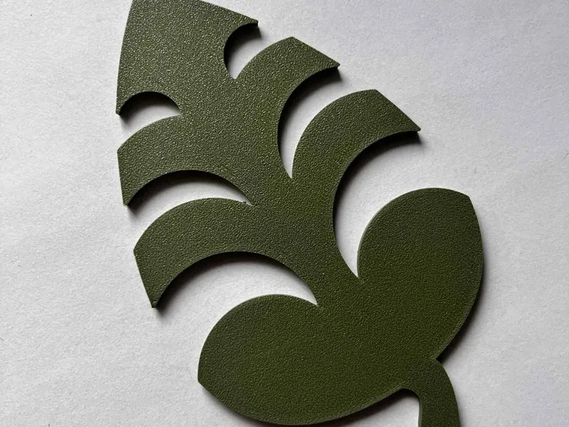 Leaf-Shaped Coaster – Elegant 3D Printed Cup Mat