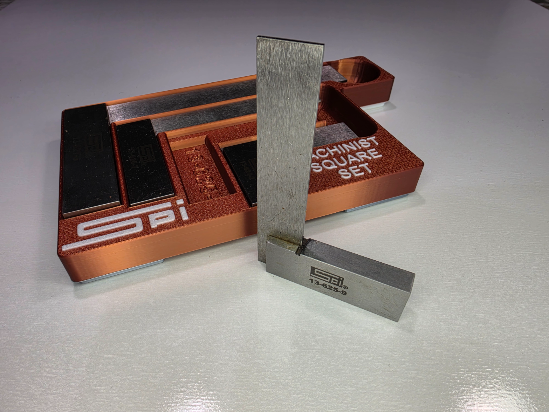 SPI Machinist Precision Square set Gridfinity Tray