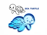 Emporte-pièce / tampon tortue de mer — photo 1