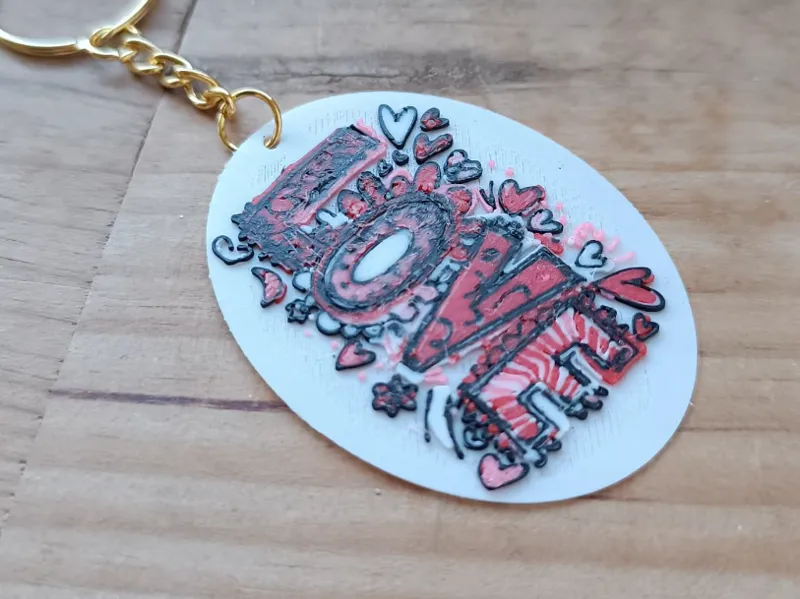porte-clés LOVE pour st valentin 1mm