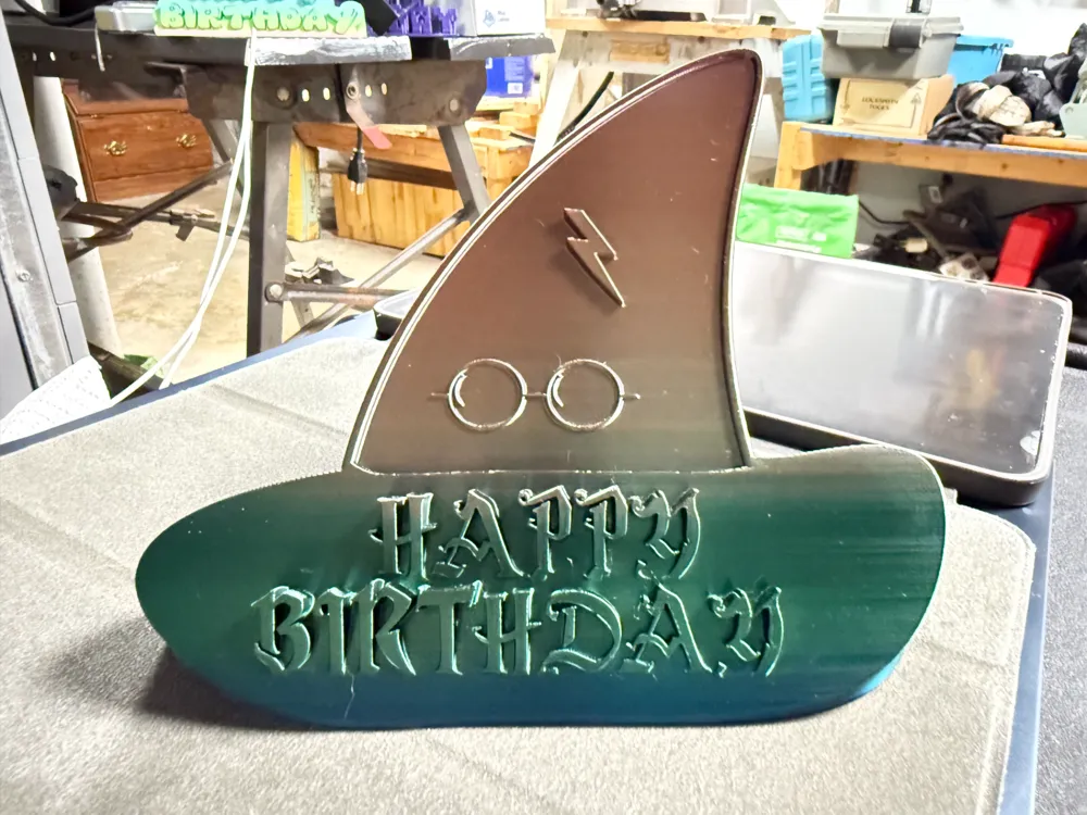 Wizard Happy Birthday Table Decoration by WhimsyWanderDesign MakerWorld