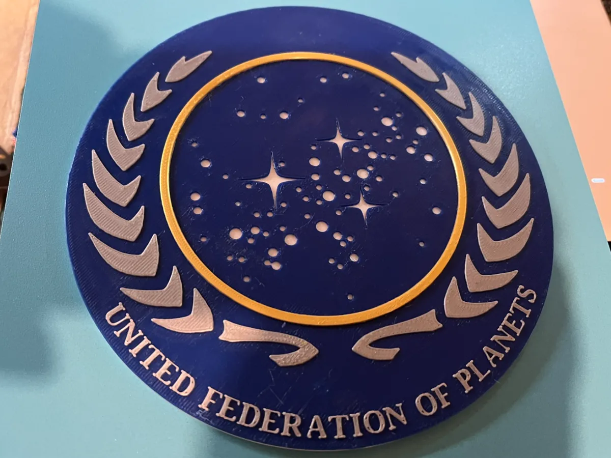 Emblem of the Federation of Planets (no AMS) - Free 3D Print Model ...