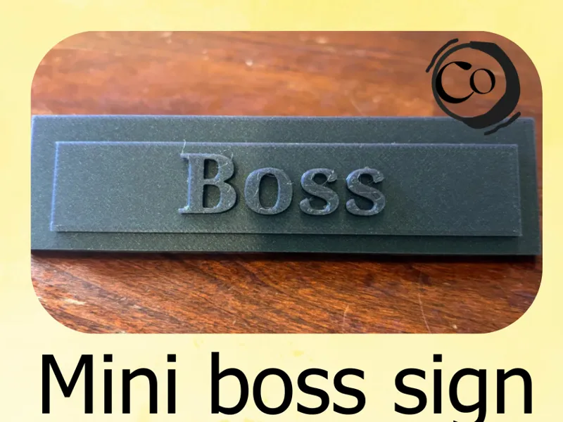 Mini Boss sign