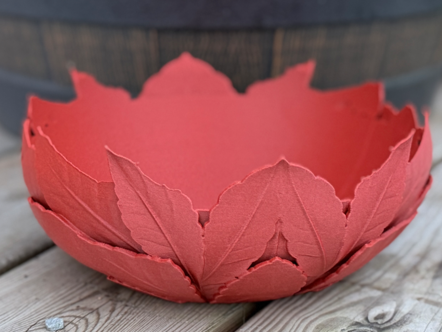 autumn bowl with leaves