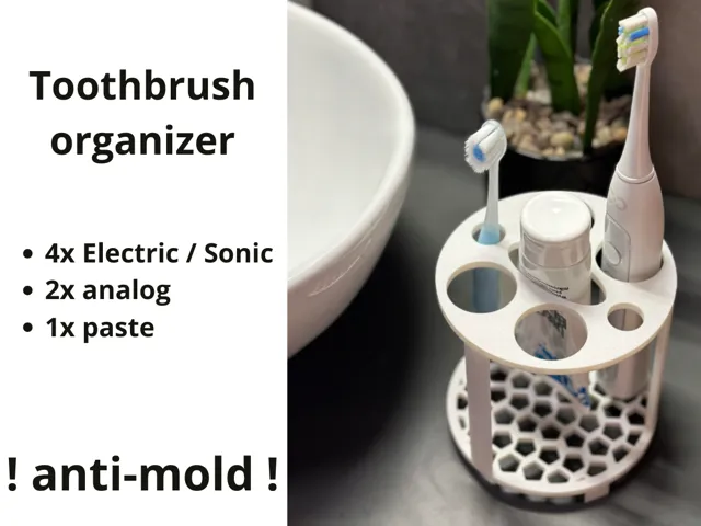Toothbrush organizer holder stand Sonicare Oral-B