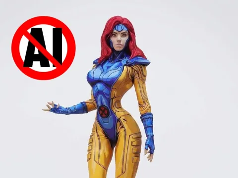 Letrero o emblema decorativo: No AI - X-Men Jean Gray – Classic Comic — referencia de MakerWorld