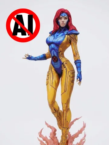 Letrero o emblema decorativo: No AI - X-Men Jean Gray – Classic Comic — vista de referencia 2