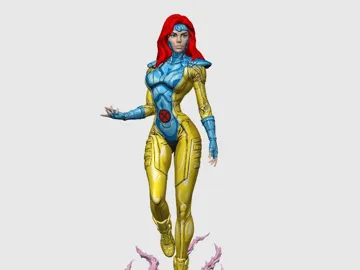 Letrero o emblema decorativo: No AI - X-Men Jean Gray – Classic Comic — vista de referencia 3