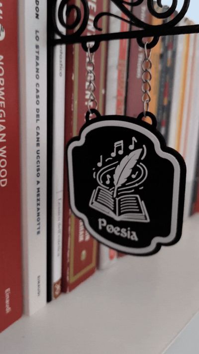 Bookshelf Genre Sign