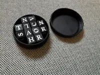 16mm Height x 53mm Diameter - Crossword Dice Game Container