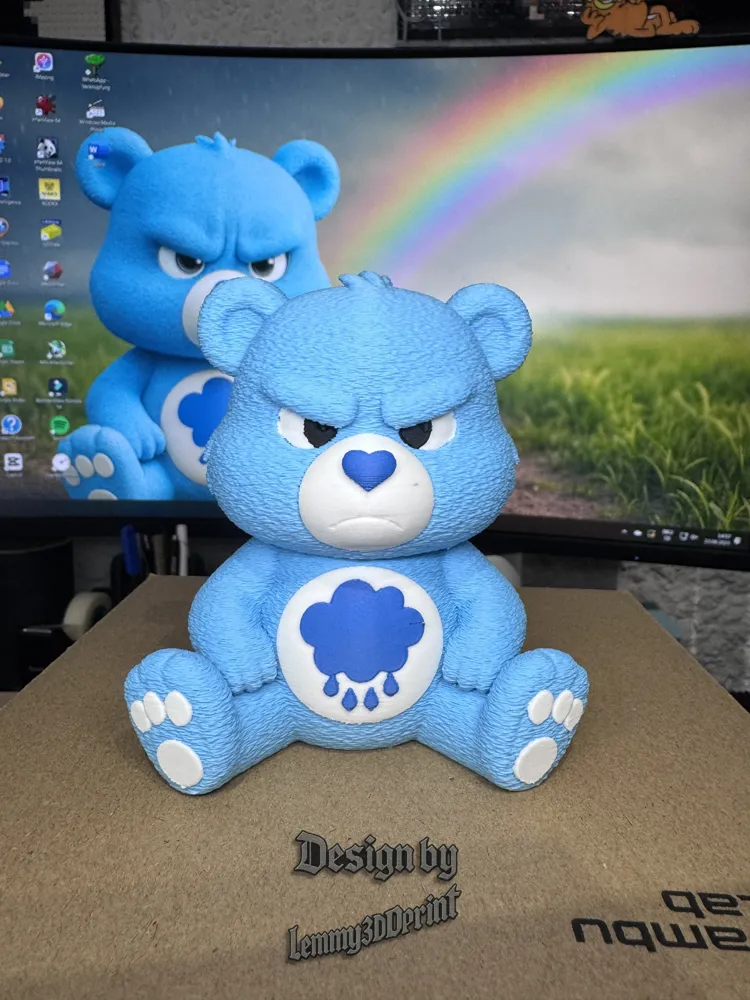 The Blue - Little Grumpy Bear - Free 3D Print Model - MakerWorld