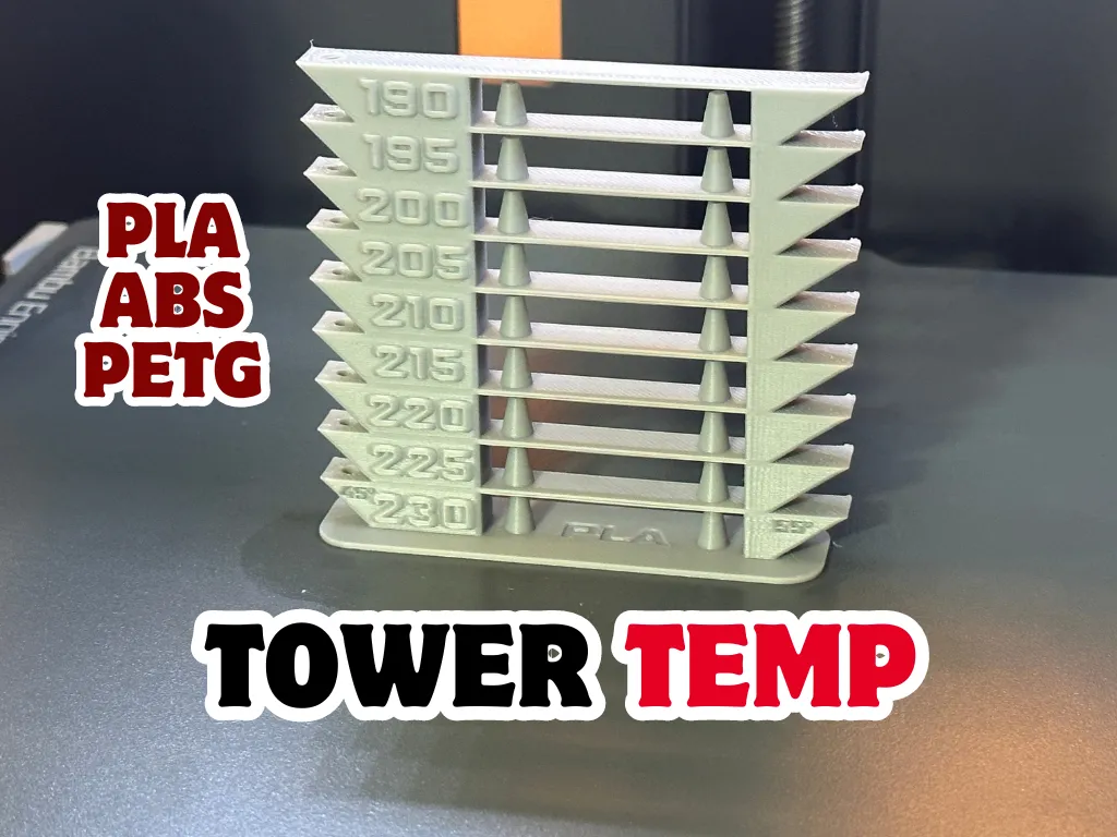 Tower Temp / Temperature Tower Test -PLA-ABS-PETG view 2