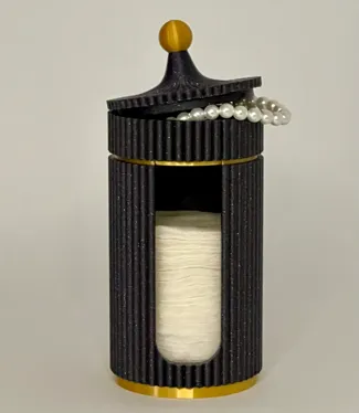 Modern heritage cotton pad dispenser & hidden tray