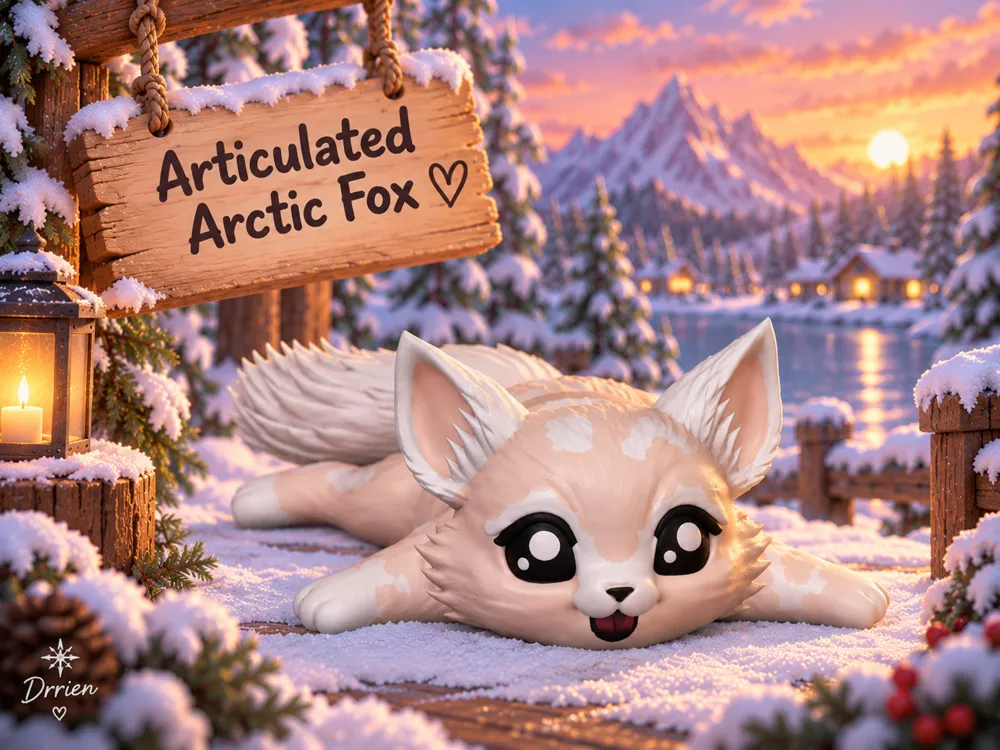 Articulated Arctic Fox - Free 3D Print Model - MakerWorld